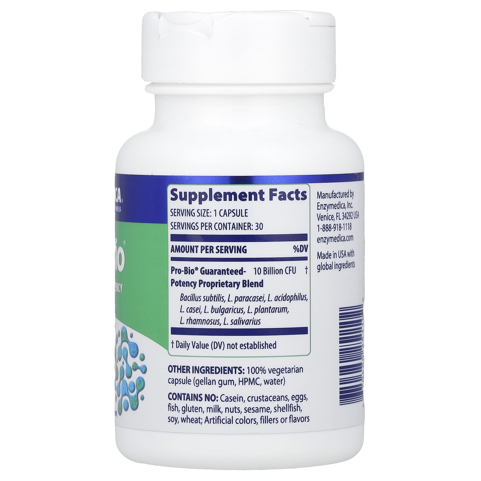 Enzymedica Pro-Bio Probiotic, 30 Capsules - view 2